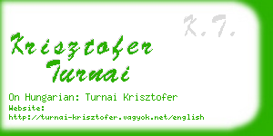 krisztofer turnai business card